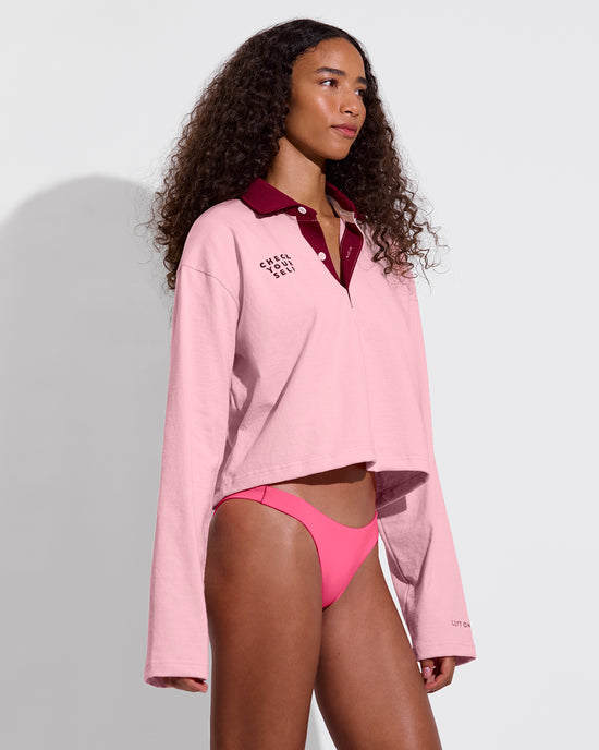 League Shirt Cropped - Check Yourself + Streamline Bottom - Zinc (Size S)
