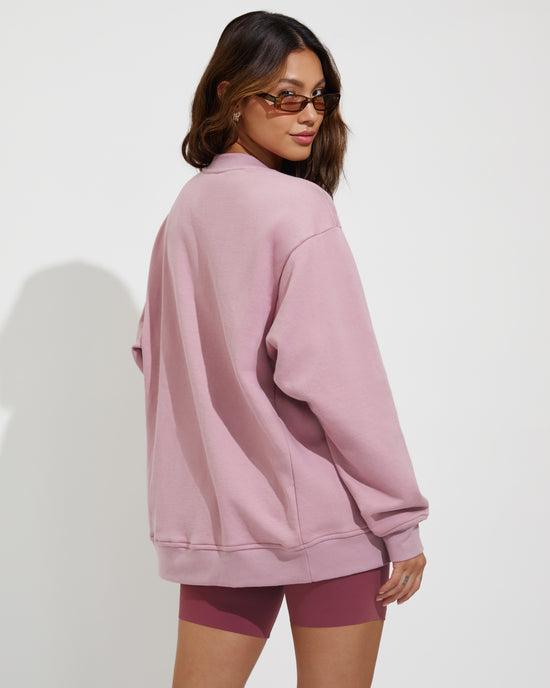 Victory Lap Sweatshirt - Mauve It Mauve It + Super Moves Short 5" - Desert Plum (Size S)