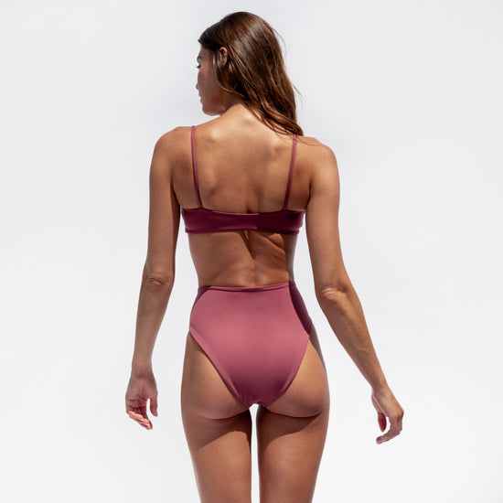 Wave Top + Hi Hi Bottom - Desert Plum (Size S)