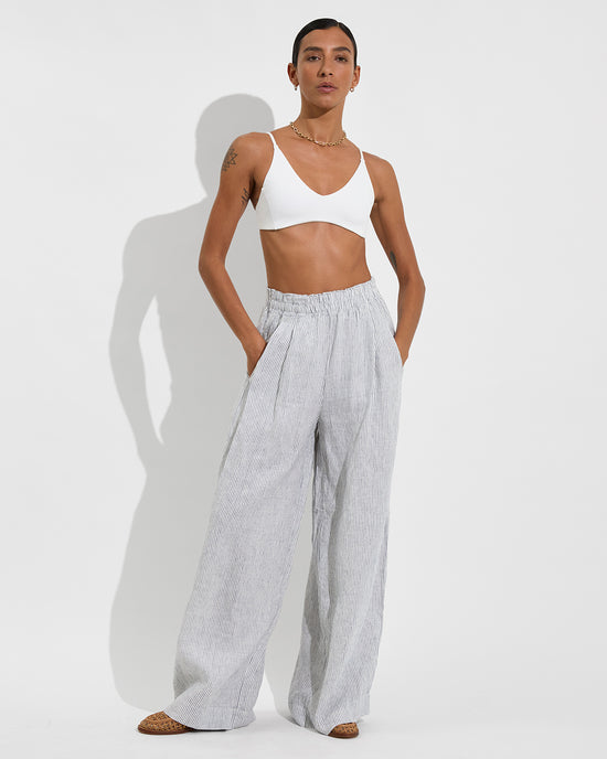 Sunday Top - Coconut + Coastal Pant - Varsity/Coconut (Size S)