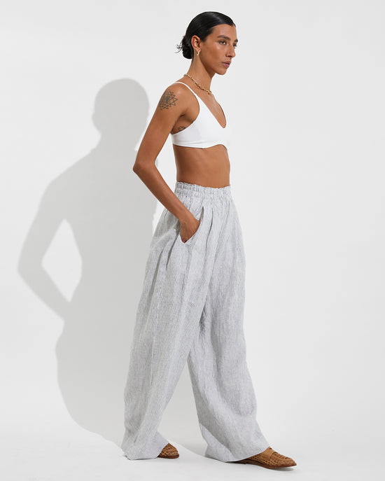 Sunday Top - Coconut + Coastal Pant - Varsity/Coconut (Size S)