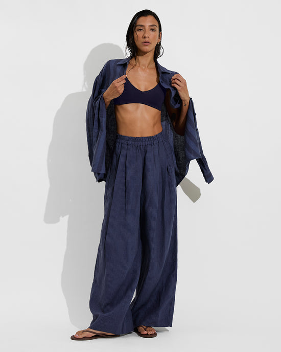 Sunday Top - Sprint + Getaway Button Down + Coastal Pant - Varsity/Sprint (Size S)