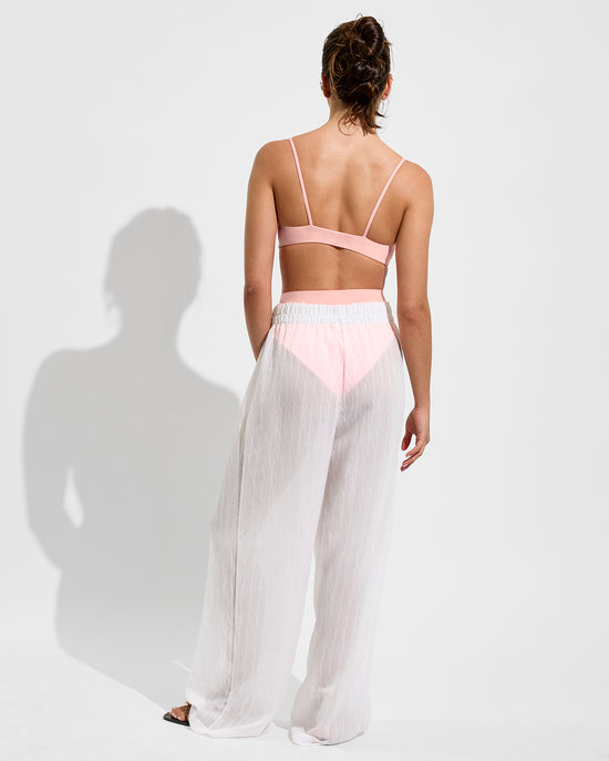 Sunday Top + Hi Hi Bottom - Salt + Day Trip Pant *Sheer Stripe - Coconut (Size S)