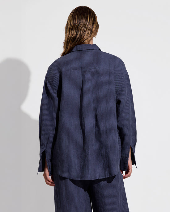 Getaway Button Down + Getaway Pant - Lagoon Stripe: Varsity/Coconut (Size S)