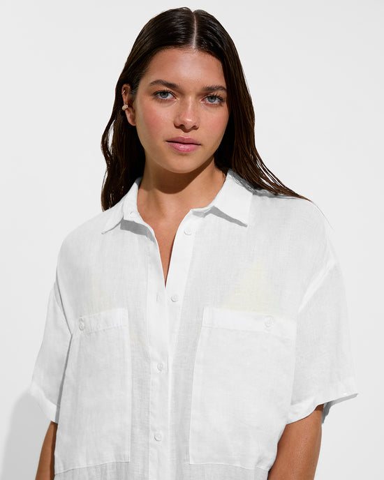Getaway Shirt Dress - Coconut (Size S/M)