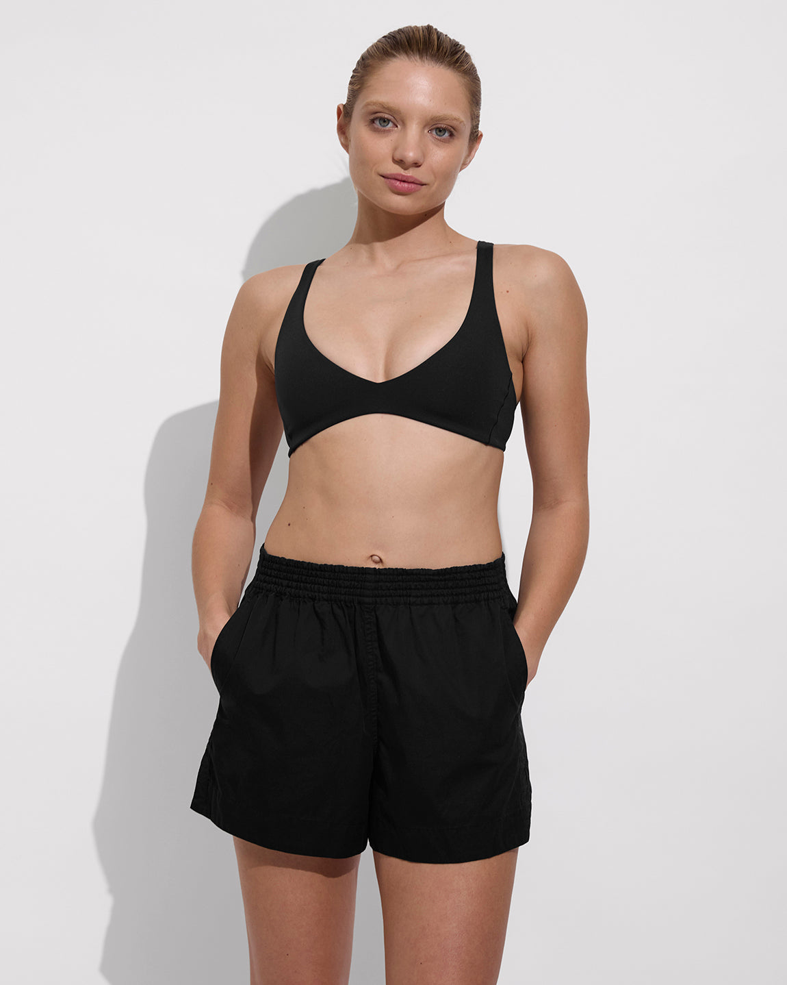Port Short - Black Poplin Short – Left On Friday