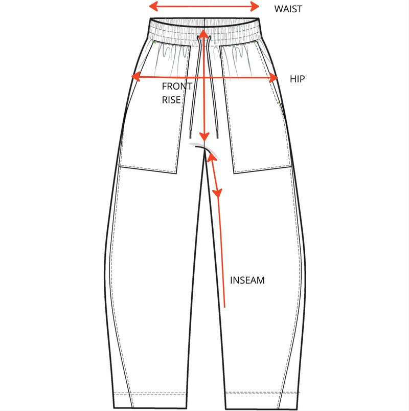 Tour Pant Garment Measurement