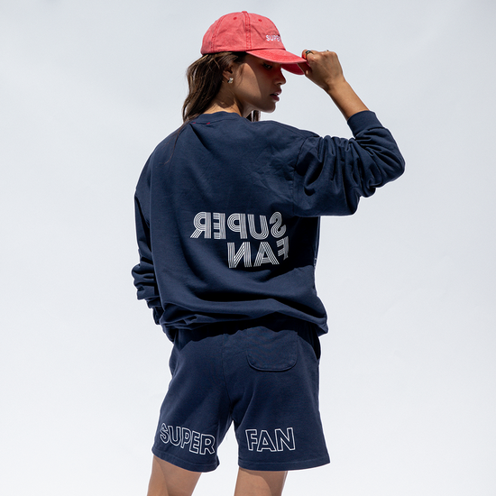 Super Fan Sweatshirt + Super Fan Short - Sprint (Size S) + Super Fan Hat - Red/White