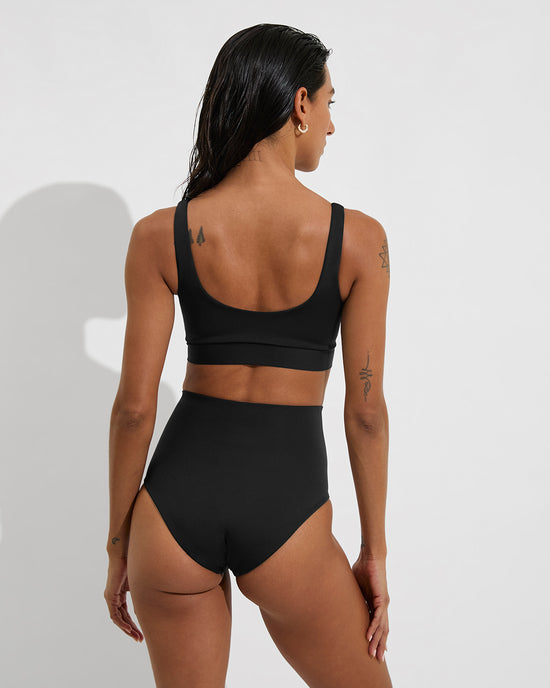Double Scoop Top + Hi Tide Bottom - Jet (Size S)