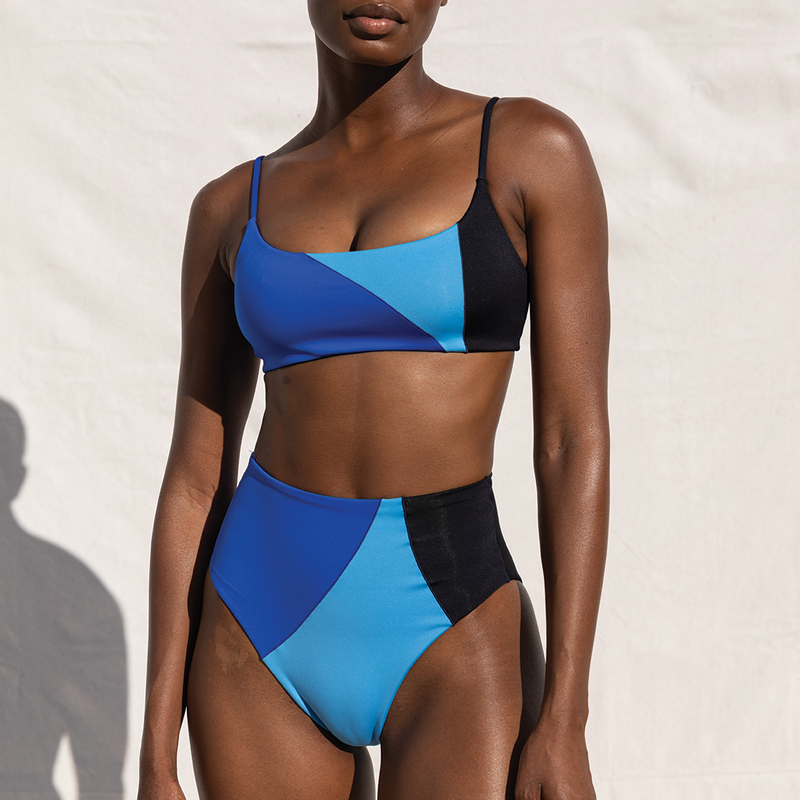 Swimsuits For All Women's Plus Size Striped Cup Sized Tie Front Underwire  Bikini Top 24 G/H Aloe White Stripe 