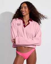 League Shirt Cropped - Check Yourself + Streamline Bottom - Zinc (Size S)