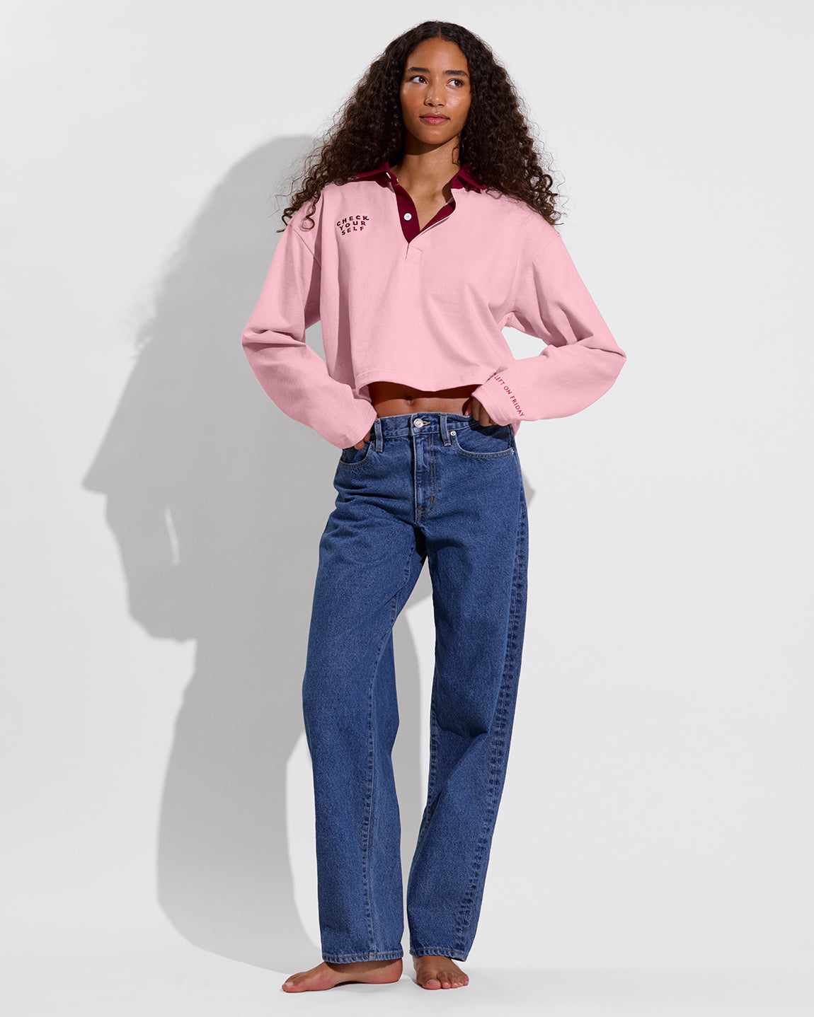 League Shirt Cropped - Check Yourself