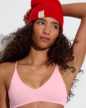Cable Beanie - Sweet Chili Heat + Sunday Top - Delight (Size S)