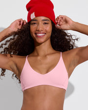 Cable Beanie - Sweet Chili Heat + Sunday Top - Delight (Size S)