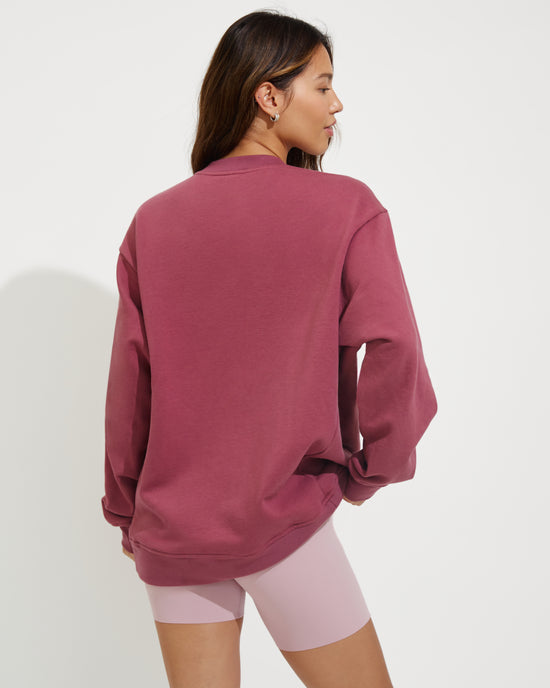 Victory Lap Sweatshirt - Desert Plum + Super Moves Short 5" - Mauve It Mauve It (Size S)