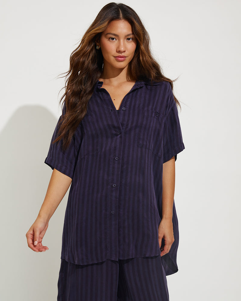 Day Trip Button Down + Day Trip Pant - Dark Sprint Stripe (Size S)