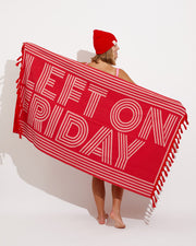 Cable Beanie - Sweet Chili Heat + Pool Towel - Sweet Chili Heat/Sand