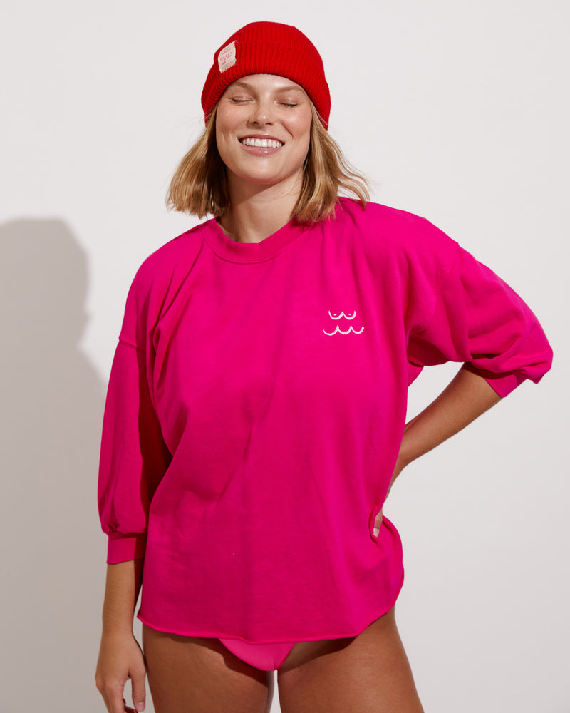Cable Beanie - Sweet Chili Heat + Sports & Rec Sweatshirt *Natalie Edition - Hot [Photo 1]