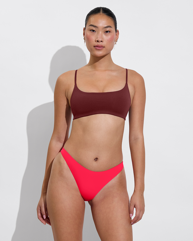 Pool days top in jam paired with wear to bottom in rescue