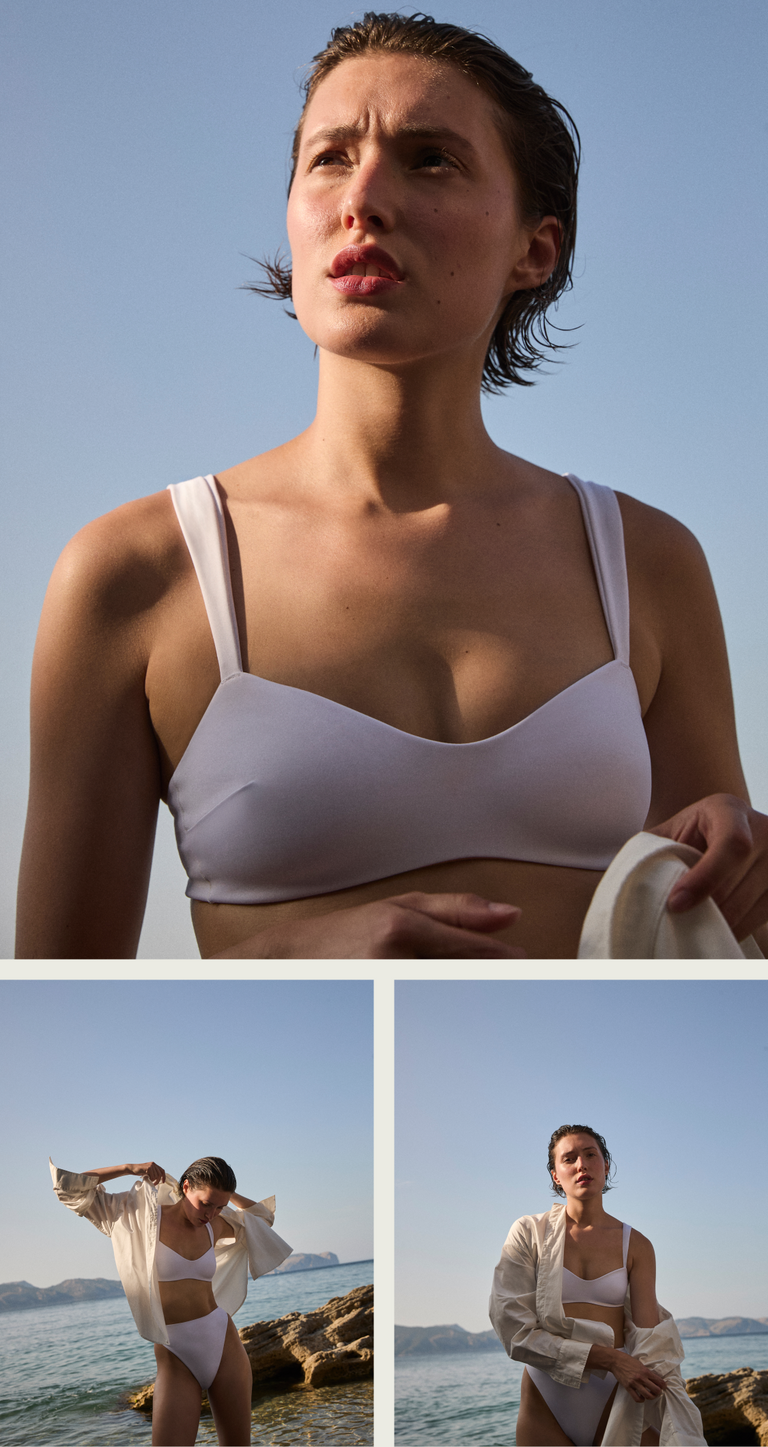 La Plage Top and Super Hi Hi Bottom in Coconut