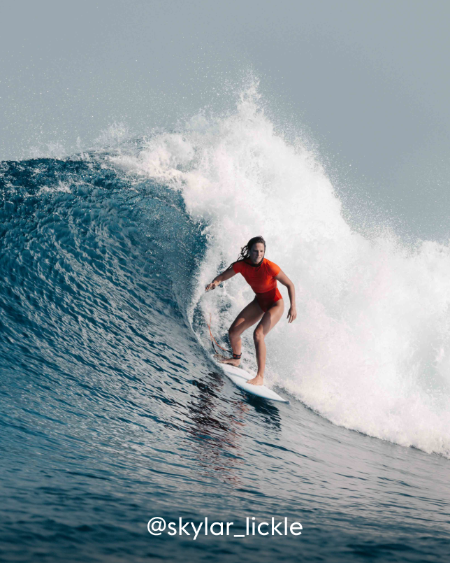 Skylar Lickle Surf photo in Rays Short Sleeve in Aperol
