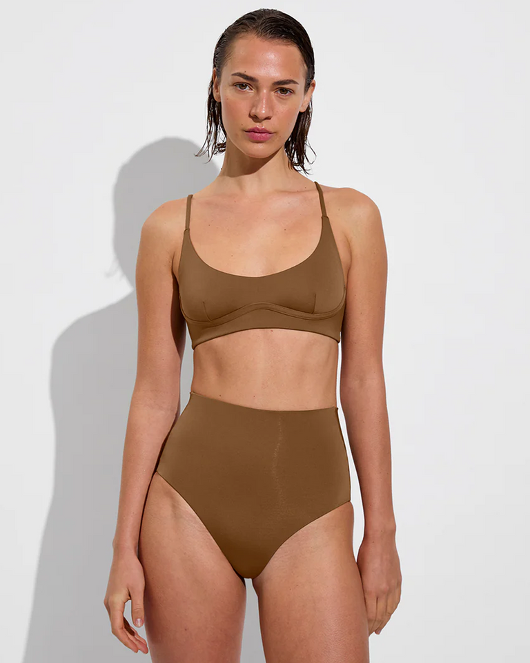 Woman in Club Top and Hi Tide Bottom in Tan Lines