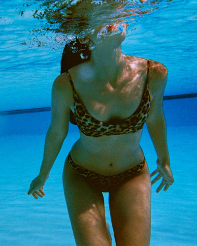 Sunday Top & Dip Bottom in Brushed Leopard