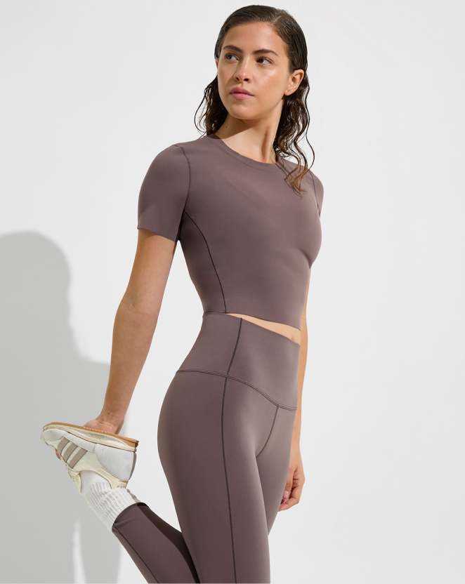 Super Moves SS Tee + Super Moves Tight in Stormy