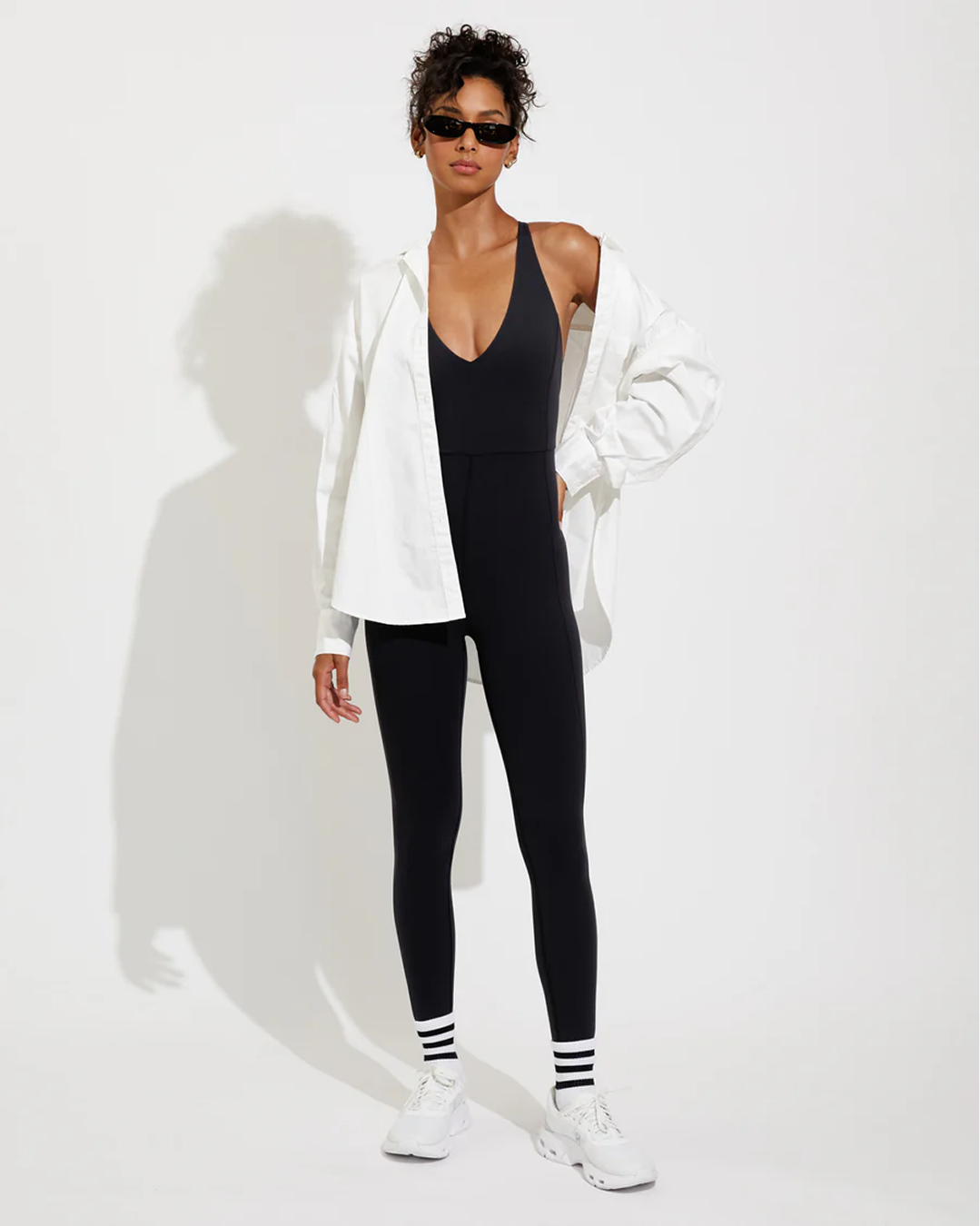 Weekender Playsuit 27" in Jet with Port Button Down in Coconut
