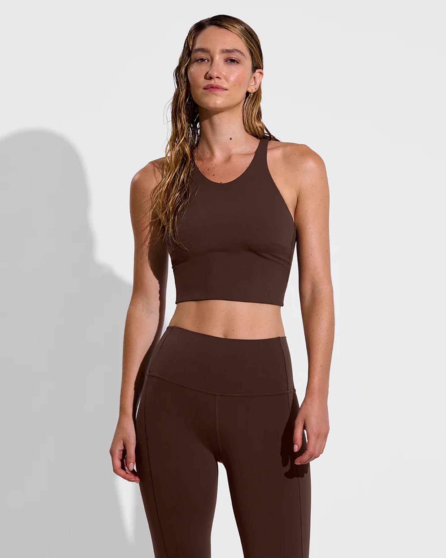 Super Flex Tank paired with Super Moves Tight in Cold Brew