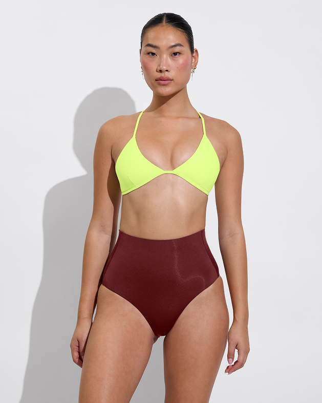 Reef top in limoncello paired with hi tide bottom in jam