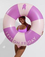 Pool Days Top D+ - Punch (32DD, Size S)  + Dip Bottom - Salt (Size S) + Pool Floatie - Salt / Punch