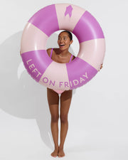 Pool Days Top D+ - Punch (32DD, Size S) + Dip Bottom - Salt (Size S) + Pool Floatie - Salt / Punch