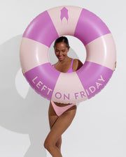 Pool Days Top D+ - Punch (32DD, Size S)  + Dip Bottom - Salt (Size S) + Pool Floatie - Salt / Punch