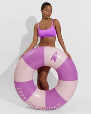 Pool Days Top D+ - Punch (32DD, Size S)  + Dip Bottom - Salt (Size S) + Pool Floatie - Salt / Punch