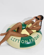 Pool Days Top D+ (32DD, Size S) + Hi Hi Bottom - Melt (Size S) + Pool Floatie - Tropics / Melt