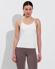 Barre Tank *Long - Coconut + Super Moves Tight - Stormy (Size S)