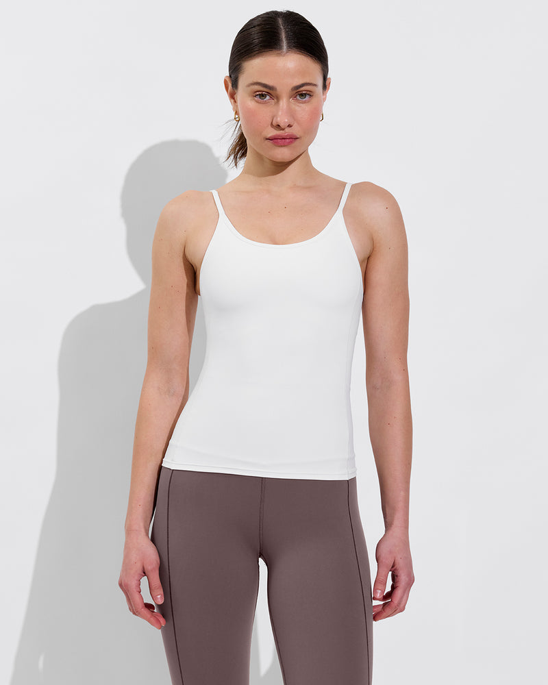 Barre Tank *Long - Coconut + Super Moves Tight - Stormy (Size S)