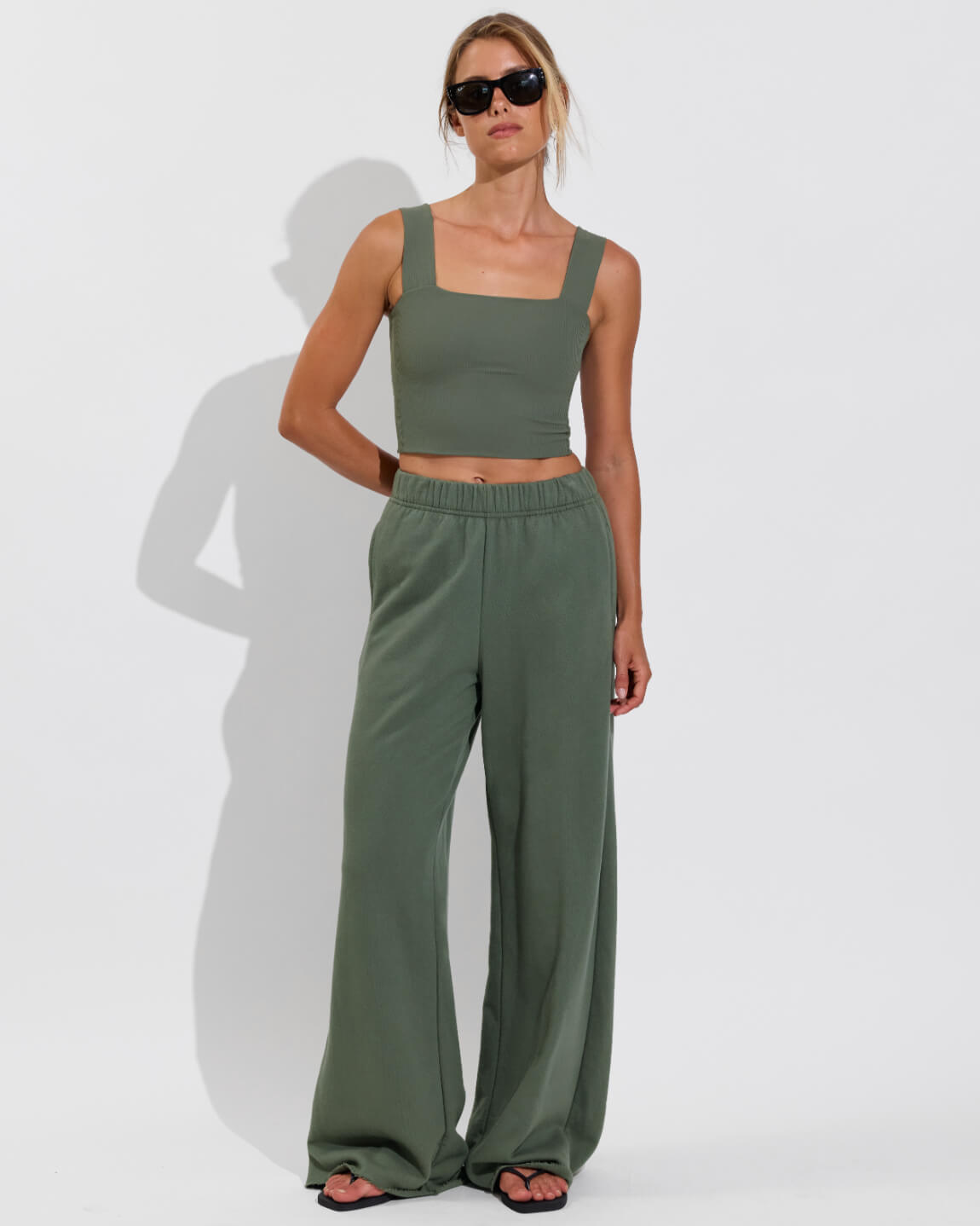 Frame Tank *Rib + Homerun Pant - Agave (Size S)