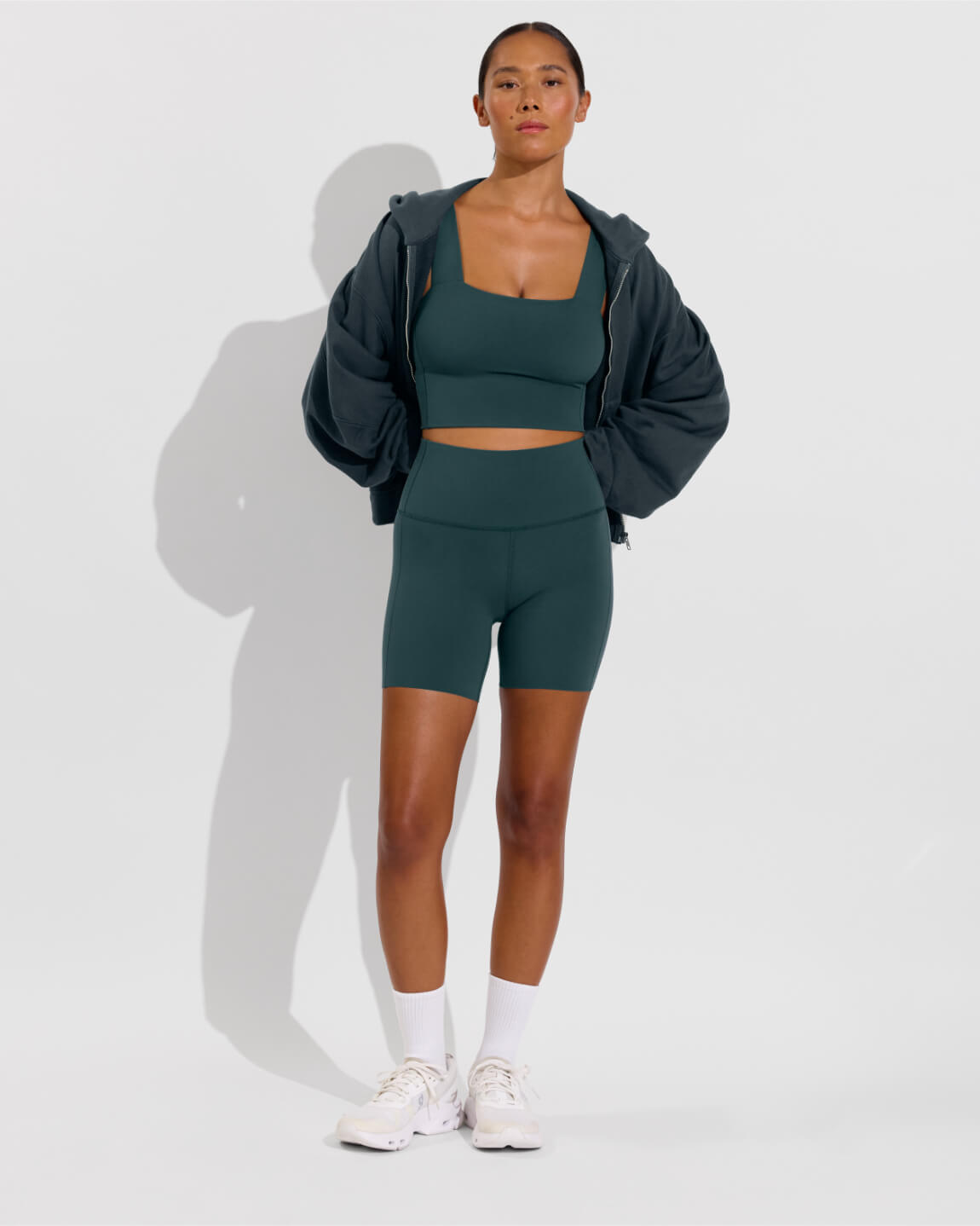 Frame Tank + Super Moves Short 5" (Size S) + Beach Side Hoodie - Abyss (Size S/M)