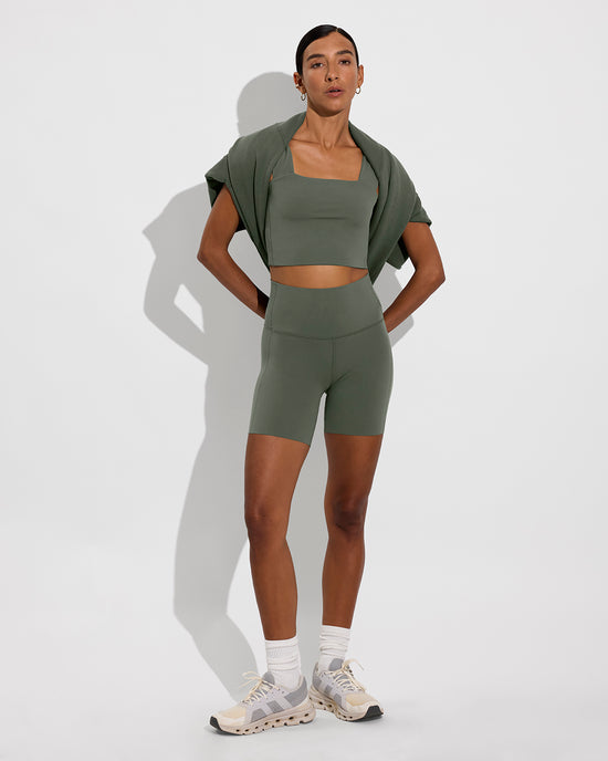 Frame Top + Super Moves Short 5" - Agave (Size S)