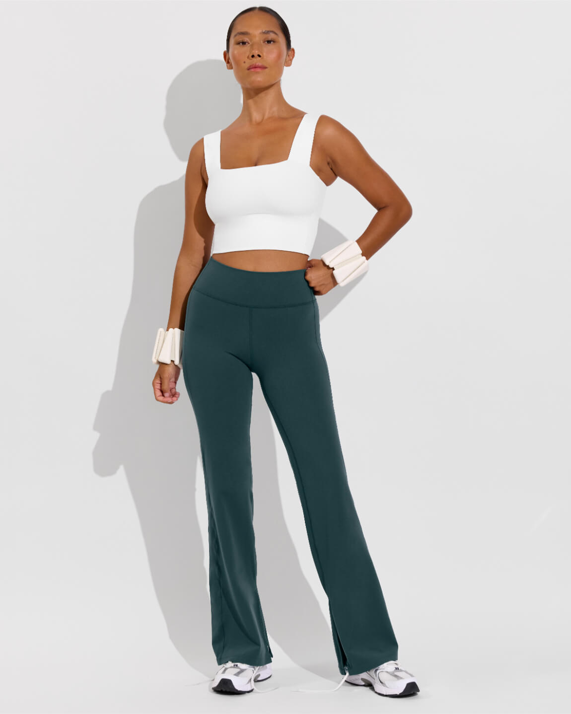 Frame Tank - Coconut + Kick It Pant - Abyss (Size S)
