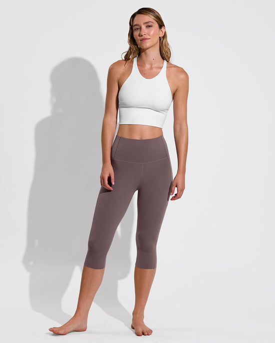 Super Flex Tank - Coconut + Pedal Pusher - Stormy (Size S)