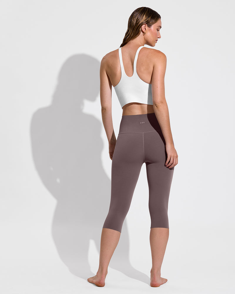 Super Flex Tank - Coconut + Pedal Pusher - Stormy (Size S)