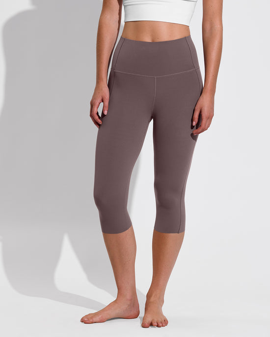 Super Flex Tank - Coconut + Pedal Pusher - Stormy (Size S)