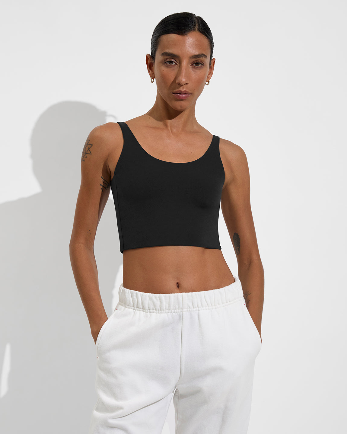 Reset Tank - Jet + Field Day Sweatpant - Coconut (Size S)