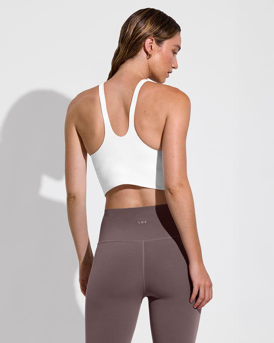 Super Flex Tank - Coconut + Super Moves Tight - Stormy (Size S)