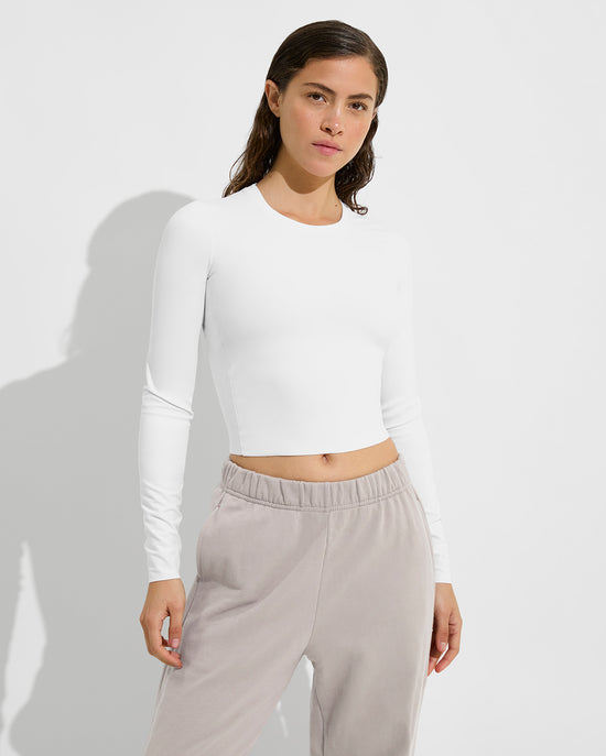 Super Moves LS Tee - Coconut + Sports & Rec Jogger - Beach (Size S)