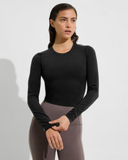 Super Moves LS Tee - Jet + Super Moves Tight - Stormy (Size S)