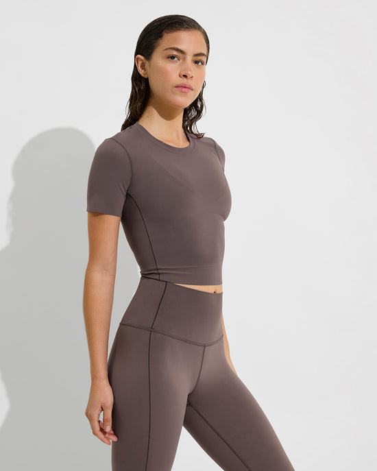 Super Moves SS Tee + Super Moves Tight - Stormy (Size S)